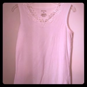 White lacy tank